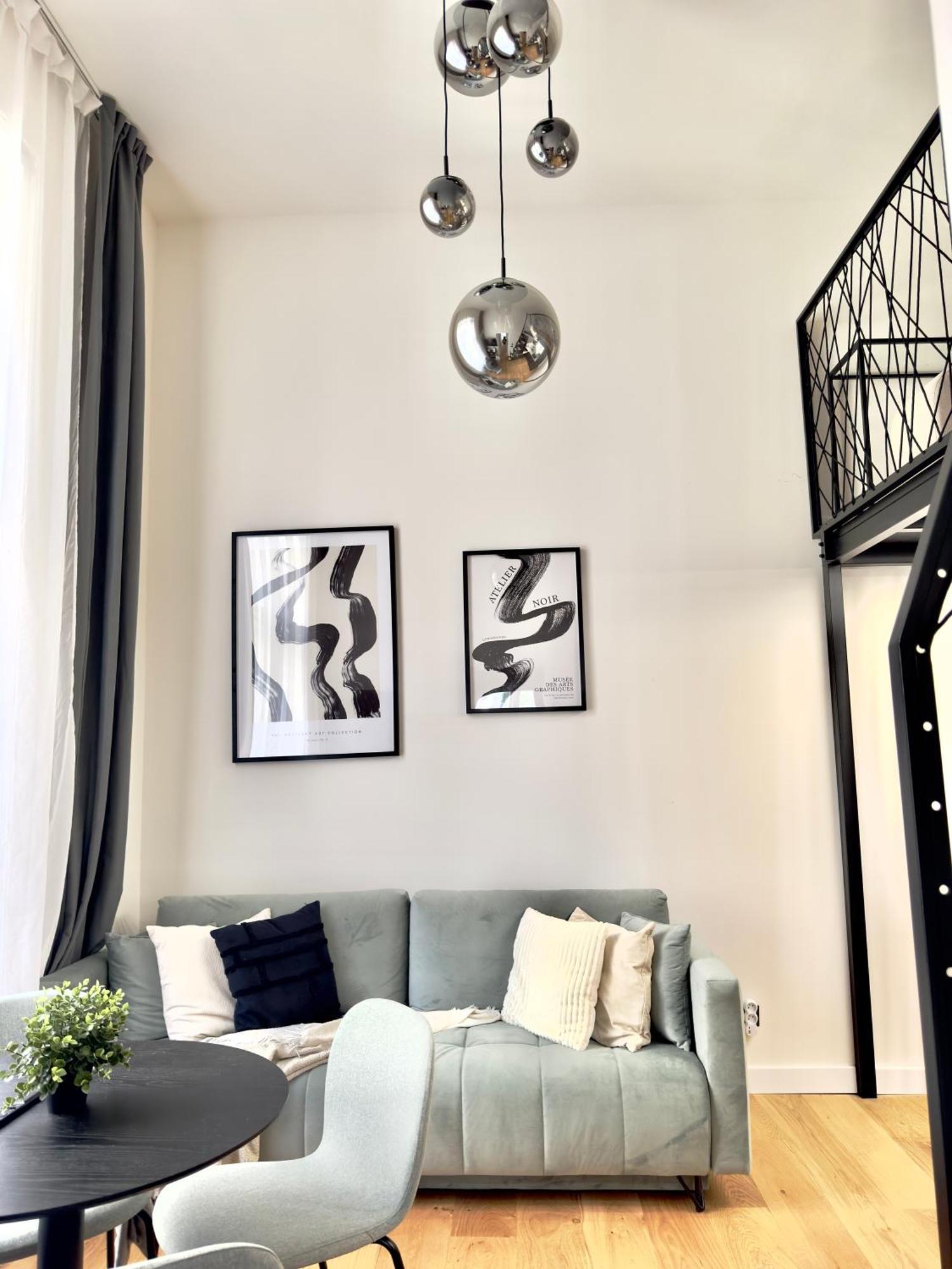 Modern High Ceiling Loft With Terrace Apartment, *