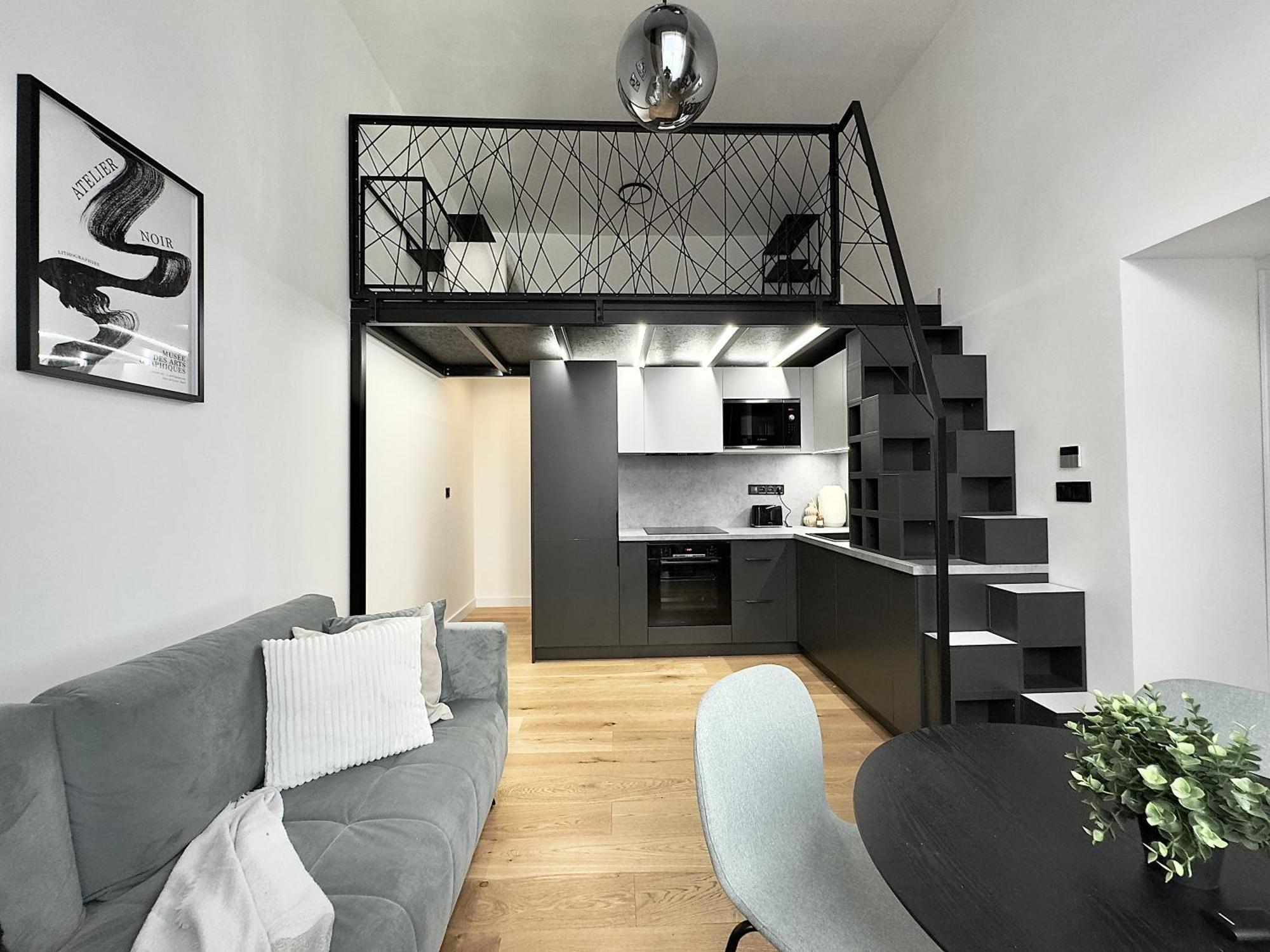 Modern High Ceiling Loft With Terrace Apartment, *