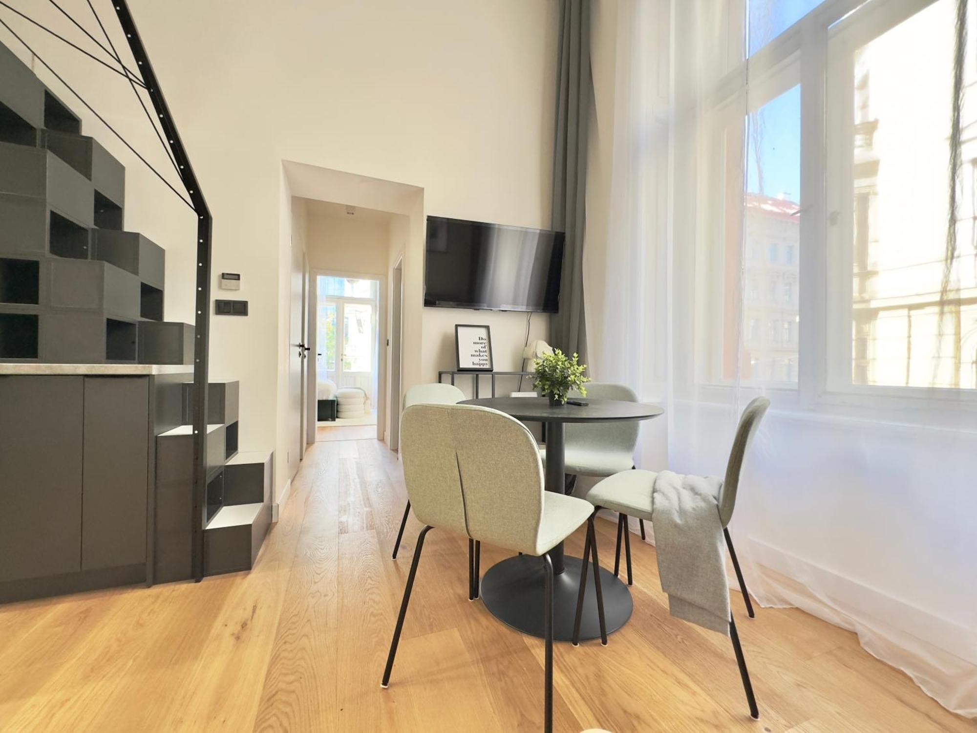Modern High Ceiling Loft With Terrace Apartment,