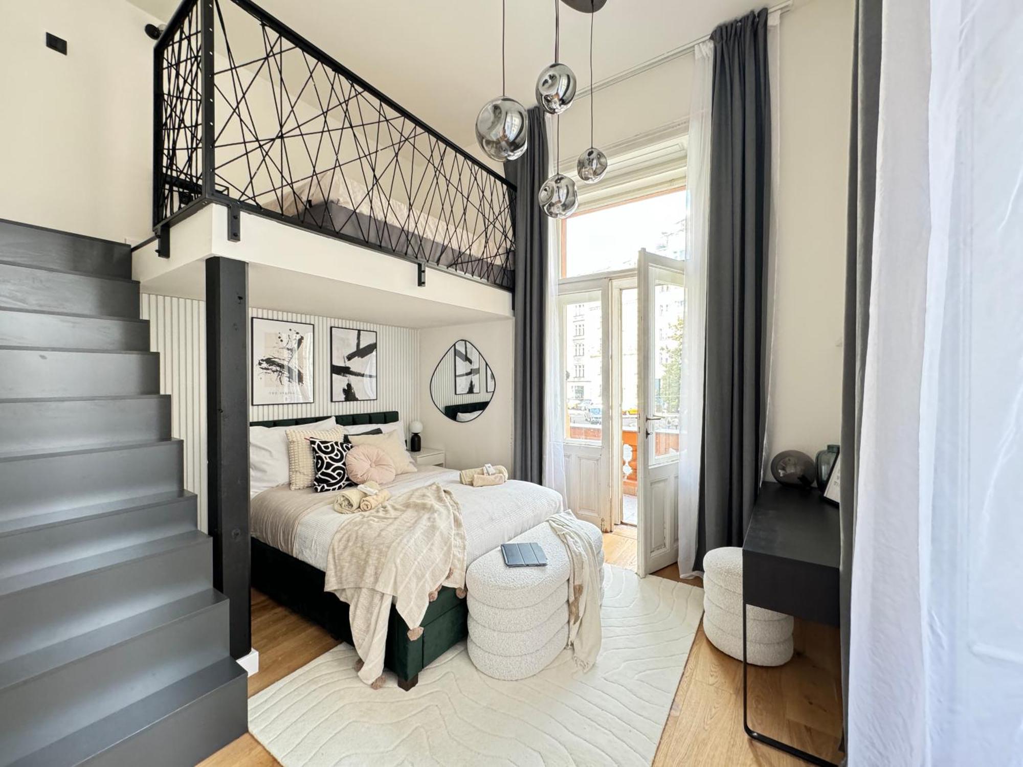 Appartement Modern High Ceiling Loft With Terrace Apartment, Praag